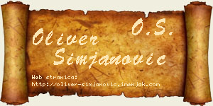 Oliver Simjanović vizit kartica